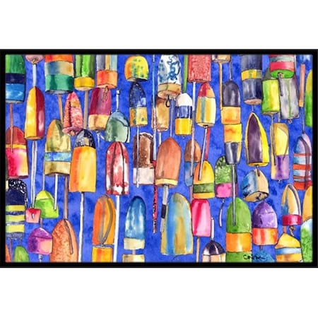 Carolines Treasures Carolines Treasures 8723MAT 18 x 27 in. Lobster Buoys Indoor Or Outdoor Mat 8723MAT